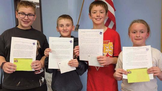 Legion Auxiliary announces winners of Americanism Essay Contest