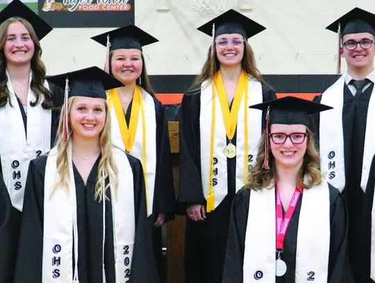 Completing their high school careers with “A” averages were
