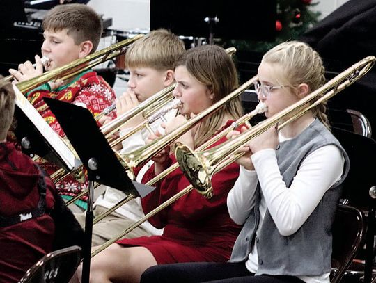 Elementary concert goes ‘high tech;’ high school leads sing-along