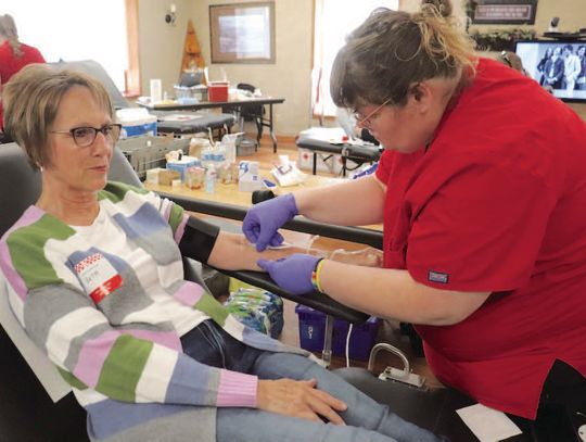 GIVING LIFE-SAVING BLOOD
