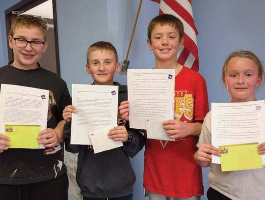 Legion Auxiliary announces winners of Americanism Essay Contest