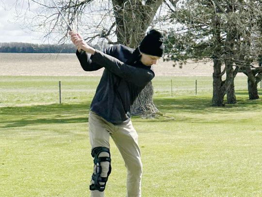 Wausa junior Jake Munter gets ready to hit a golf ball during a recent tournament. He placed 12th individually with a score of 88 on May 1 at the Niobrara/Verdigre Invitational, Niobrara. Courtesy Photo | for the Wausa Gazette