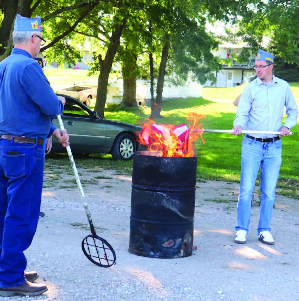Ceremonial flag burning held Ceremonial flag burning held