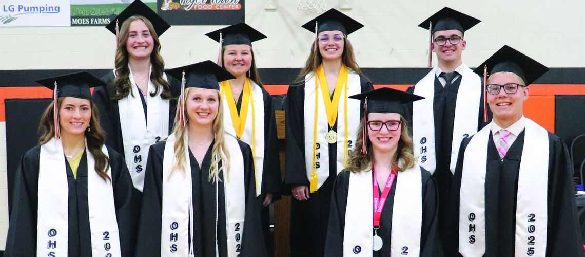 Completing their high school careers with “A” averages were