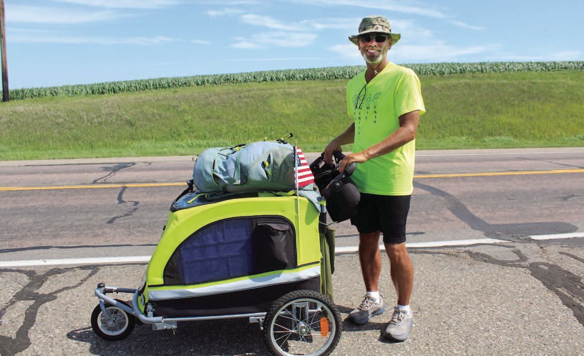 Louisiana man walking cross country for God, Family, Country Louisiana man walking cross country for God, Family, Country