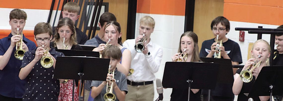 More spring concert pictures — OHS band “assembled” for “Avengers”