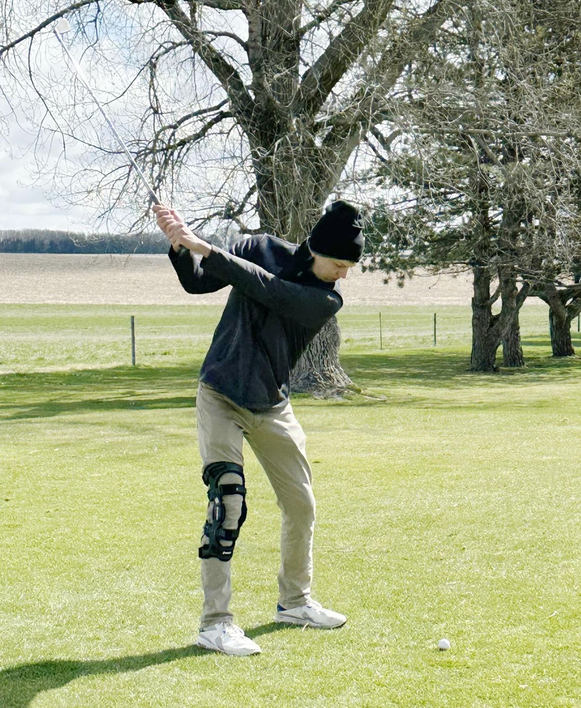 Wausa junior Jake Munter gets ready to hit a golf ball during a recent tournament. He placed 12th individually with a score of 88 on May 1 at the Niobrara/Verdigre Invitational, Niobrara. Courtesy Photo | for the Wausa Gazette