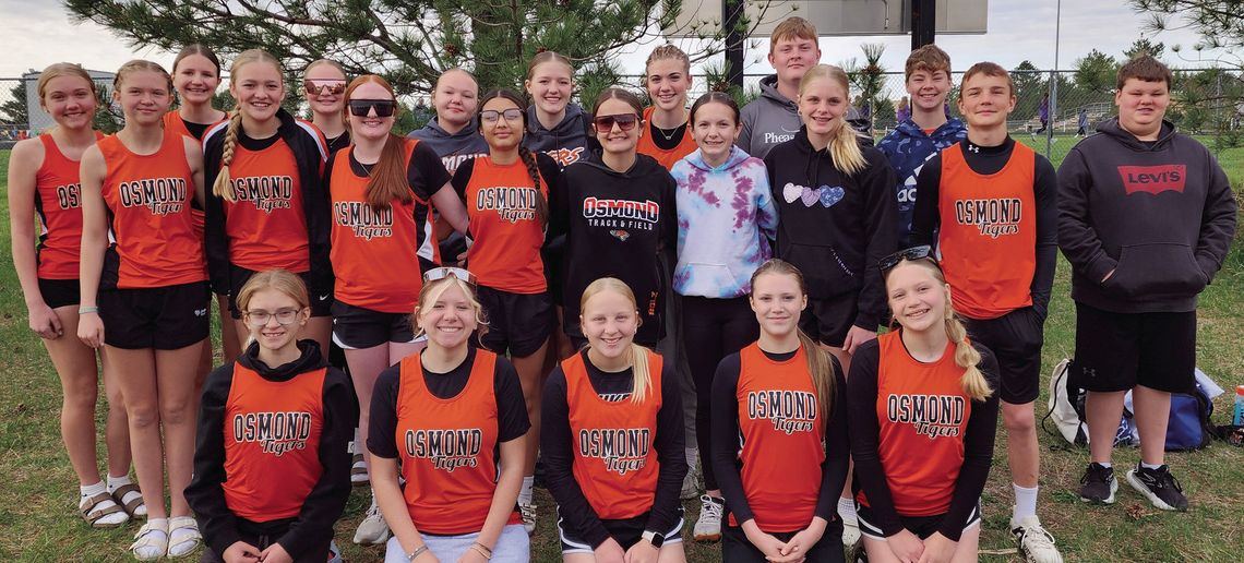 Osmond junior high girls end track season