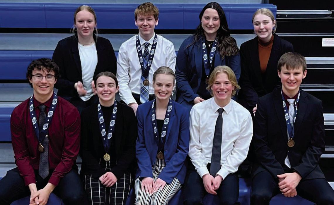 Speech team members at the state meet were